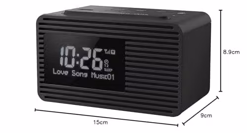 Panasonic RC-D8EB-K FM/DAB/DAB+ Digital Radio with Dual Alarm Clock and USB Charging Port, Black – 4