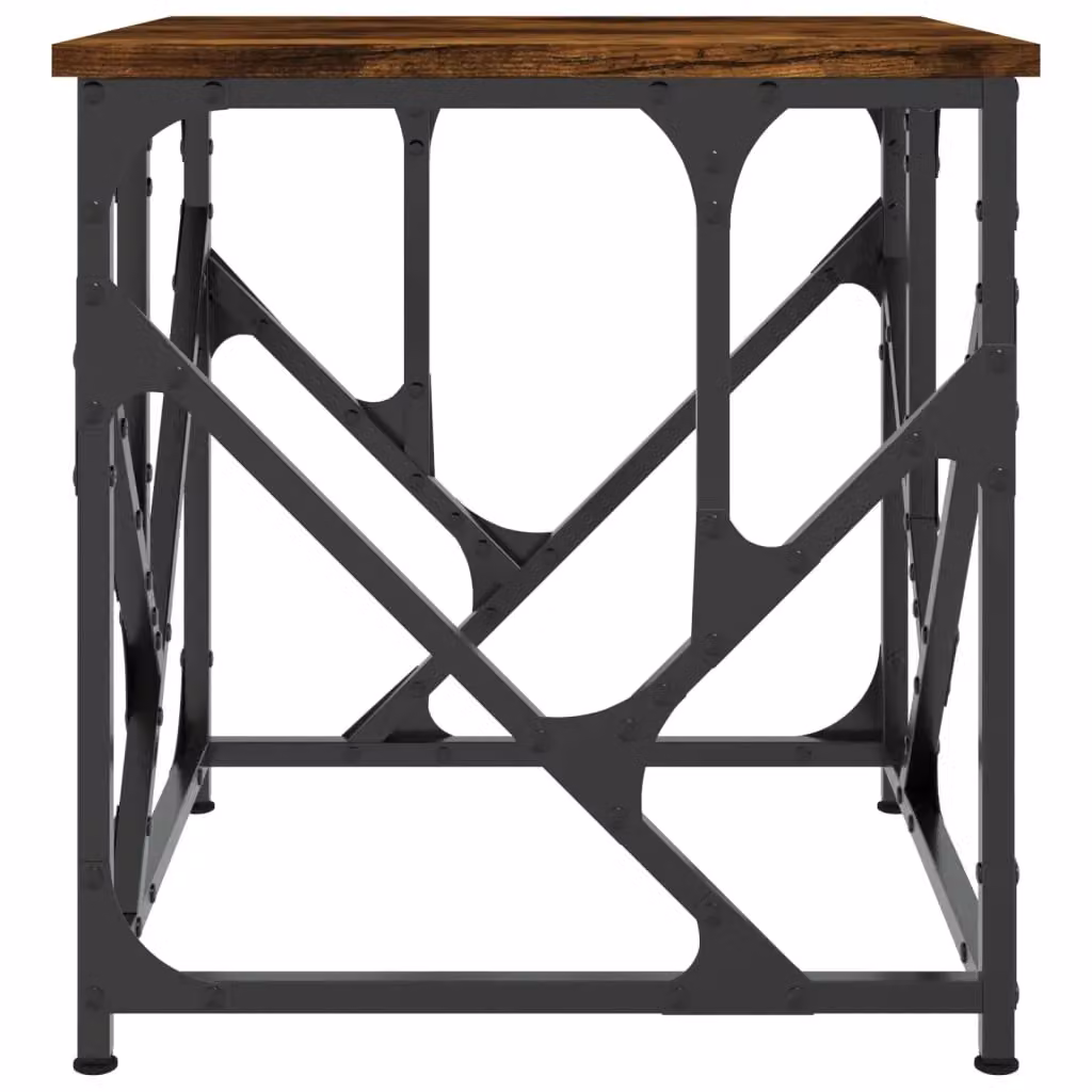 Berkfield Home Square Coffee Table in Smoked Oak Brown, W/D/H: 45 x 45 x 47.5 cm – 4