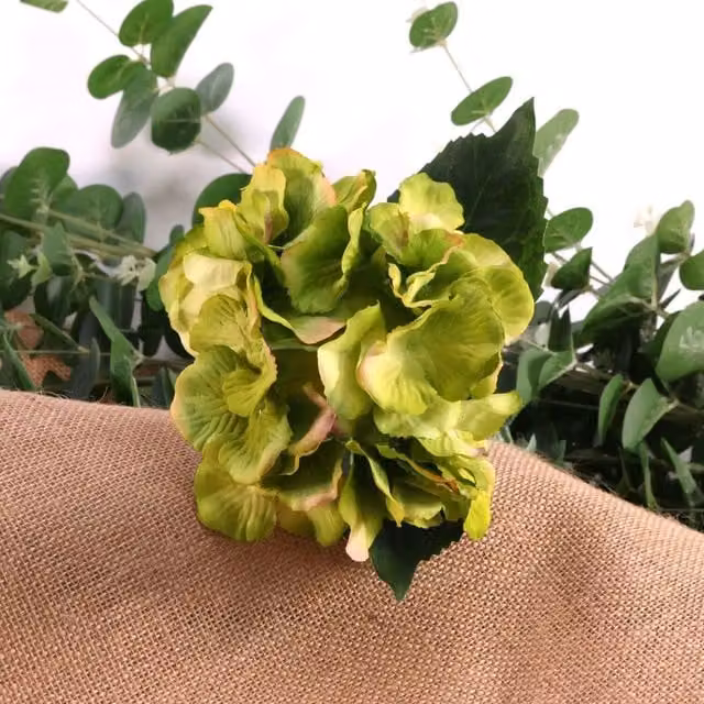 Kingsbury Gifts Green Artificial Silk Hydrangea Pick, 35 cm