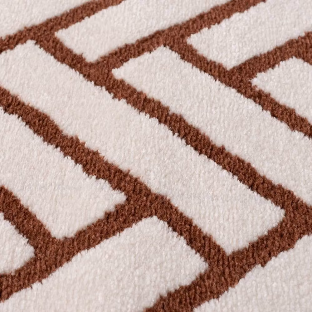 THE RUGS Loft Herringbone Soft Pile Area Rug in Terracotta, W: 80 cm, L: 150 cm – 4