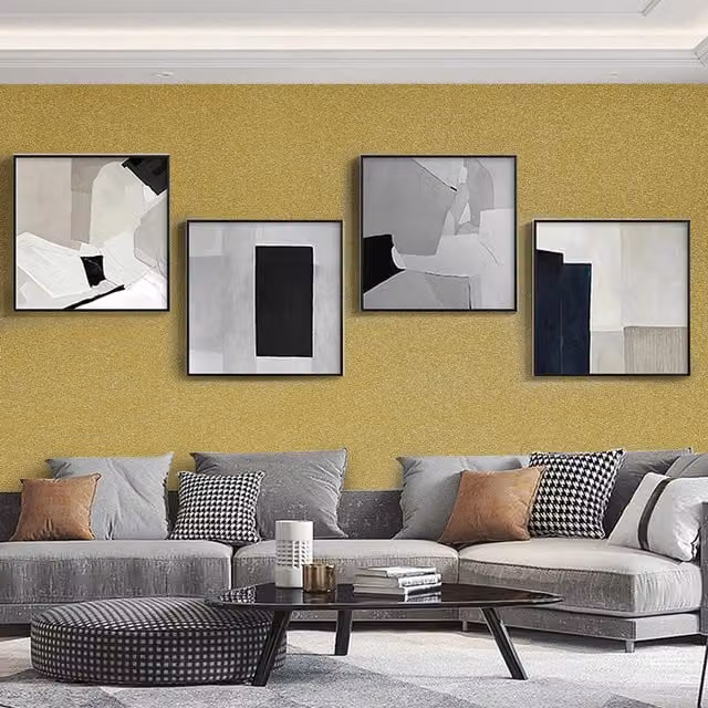 Livingandhome Gold Self-Adhesive Vinyl Wallpaper Roll