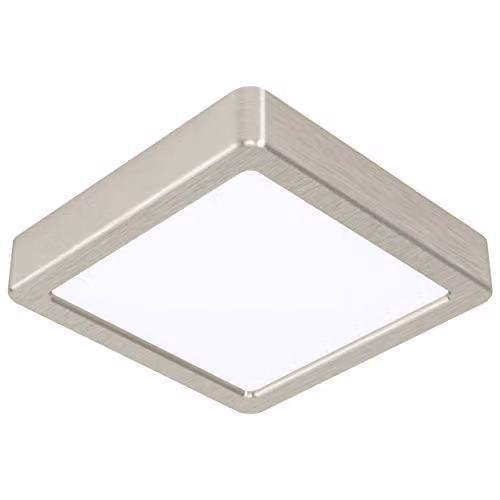 Loops Square Surface Mounted LED Wall and Ceiling Light, Silver, 160 x 160 x 28 mm, 10.5W, 4000K Cool White