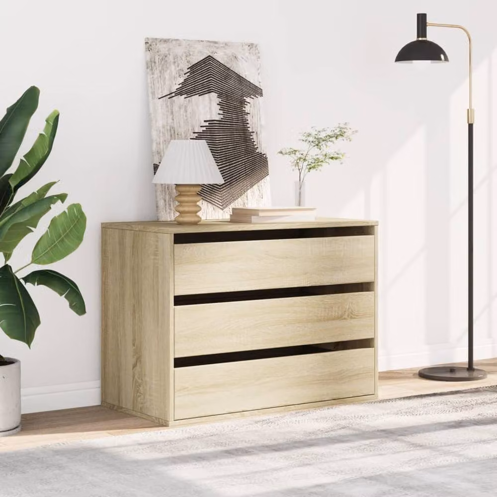 Berkfield Home Corner Chest of Drawers in Sonoma Oak, Light Tan, W/D/H: 80 x 41 x 58 cm – 2