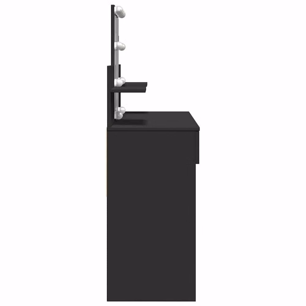 Berkfield Home Beautiful Hollywood LED Dressing Table in Black, W/D/H: 100 x 40 x 130 cm – 4