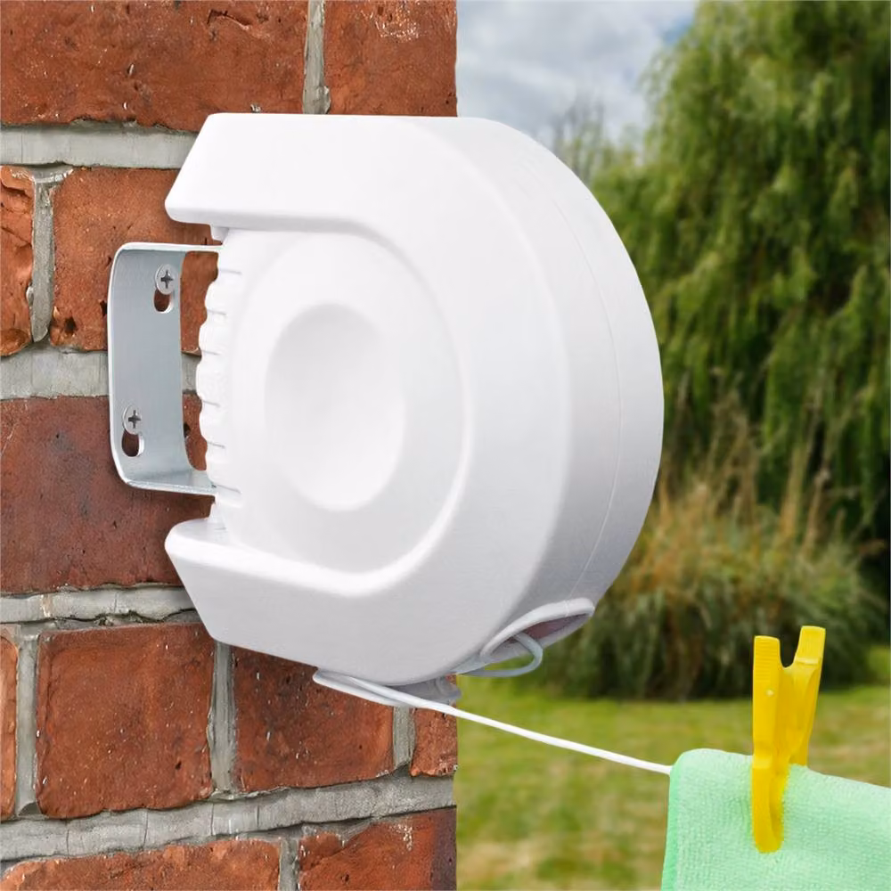 SPETLEK Retractable Single Clothes Line, 15m, White – 2