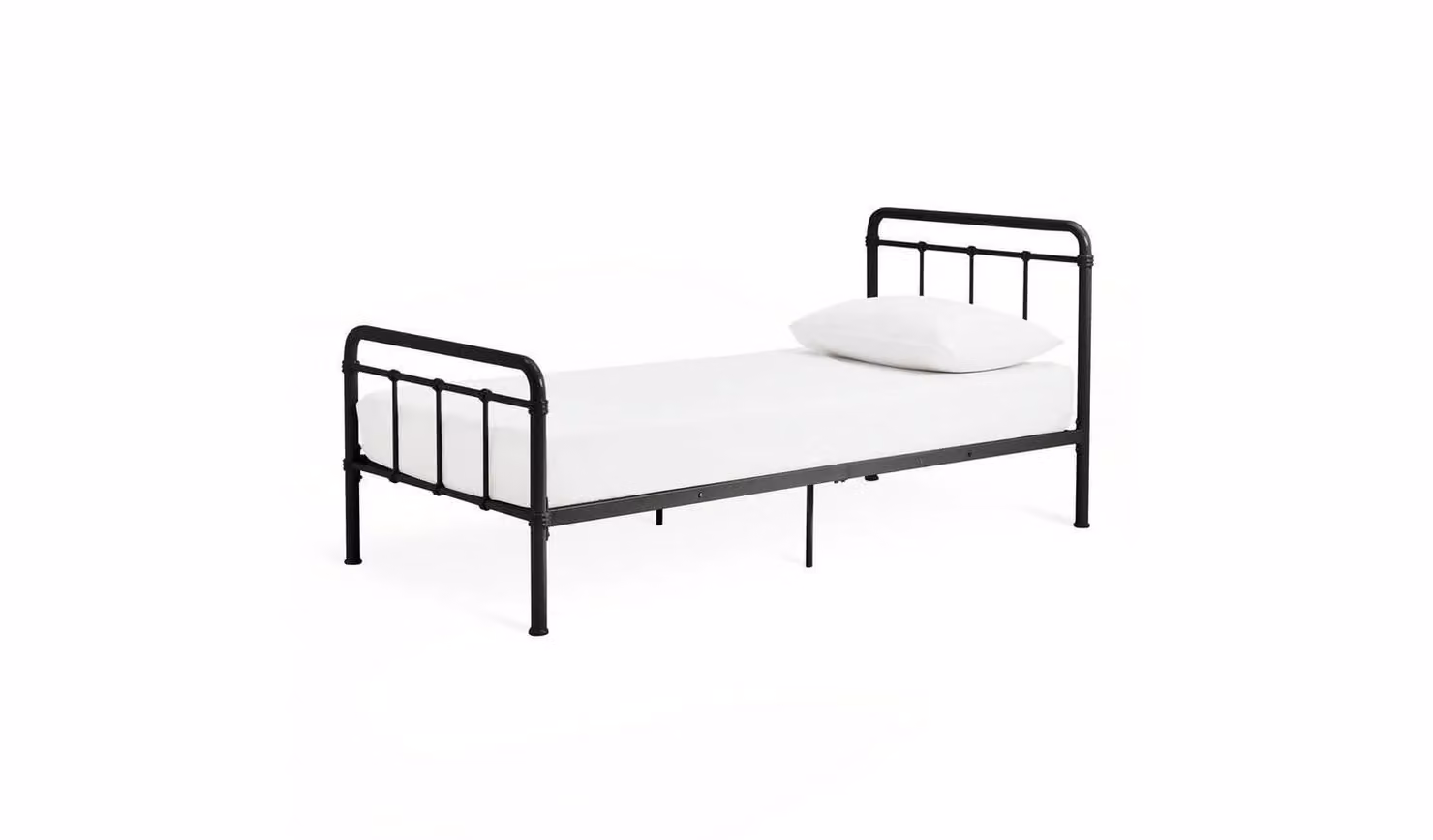 Agnes Kids Single Metal Bed Frame in Black