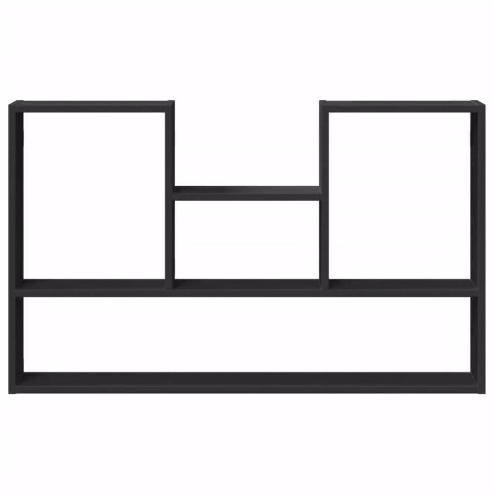 Berkfield Home Black Wall Mounted Modern Shelf, W/D/H: 99 x 15 x 60 cm – 4