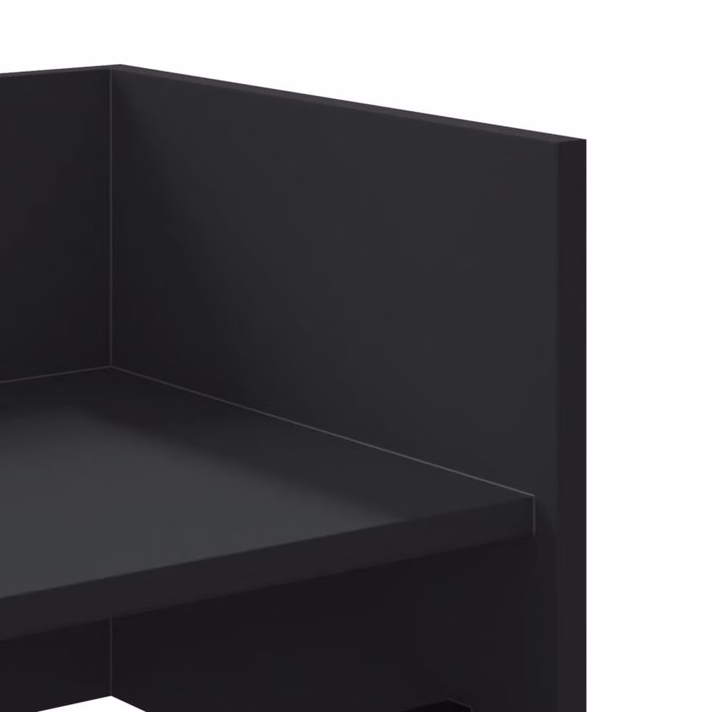 Berkfield Home Wall Mounted Shelf in Black, W/D/H: 70.5 x 35 x 30.5 cm – 5