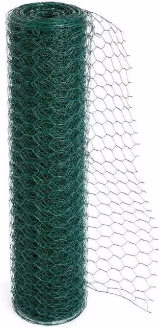 True Products Green PVC Coated Chicken Wire Netting with 2.5 cm Mesh Gap