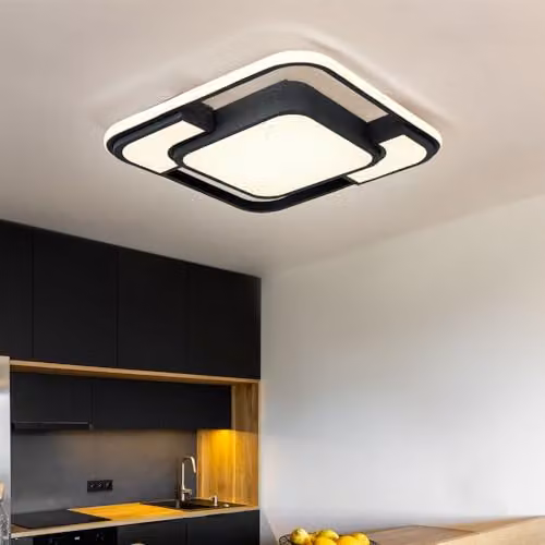 Netlighting Globo Lighting Square LED Ceiling Light in White and Grey, W/D/H: 42 x 42 x 10 cm – 3