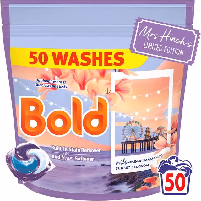 Bold Mrs Hinch Laundry Pods, 50 Count, Multicolour