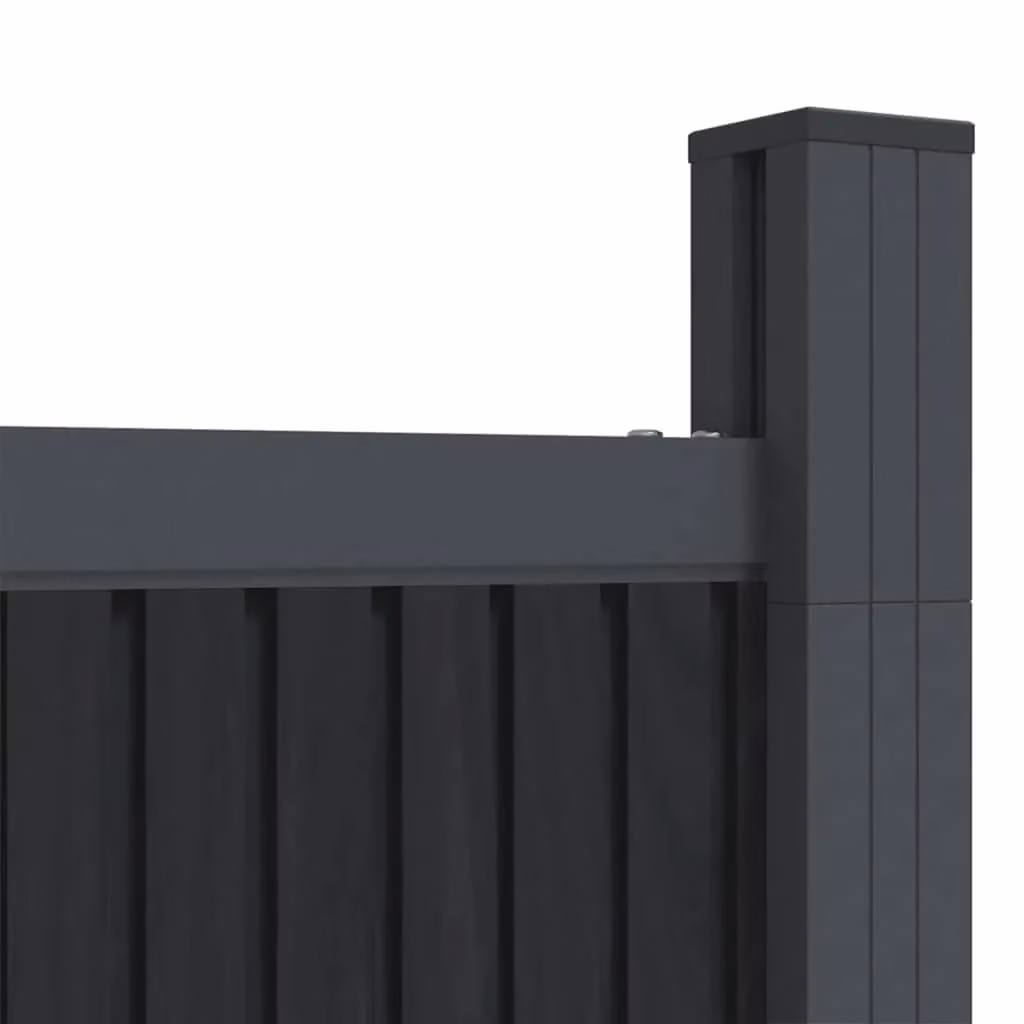 Berkfield Home WPC and Aluminium Fence Panel, Grey, W: 173 cm, H: 186 cm – 5