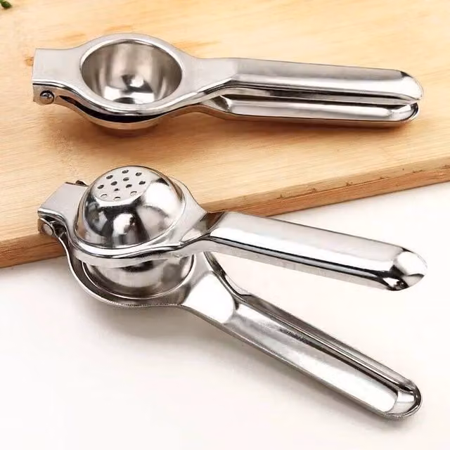 FLAVORA Stainless Steel Citrus Press Squeezer for Lemon, Orange and Lime in Silver – 1
