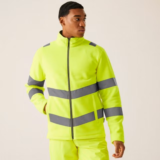 Regatta Men's Hi-Vis Pro Contract Thor Fleece in Yellow, Size Large