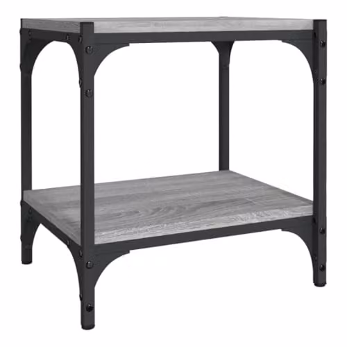 vidaXL Industrial TV Cabinet in Grey Sonoma, W/D/H: 40 x 33 x 41 cm, Made of Wood and Metal