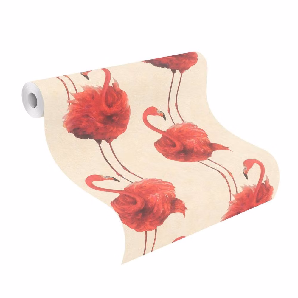 Rasch Flamazing Flamingo Self-Adhesive Non-Woven Wallpaper in Pink, Red and Purple – 9