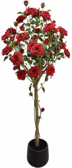 VOGREX 152.4 cm Artificial Rose Tree in Red, Green or Multicolour