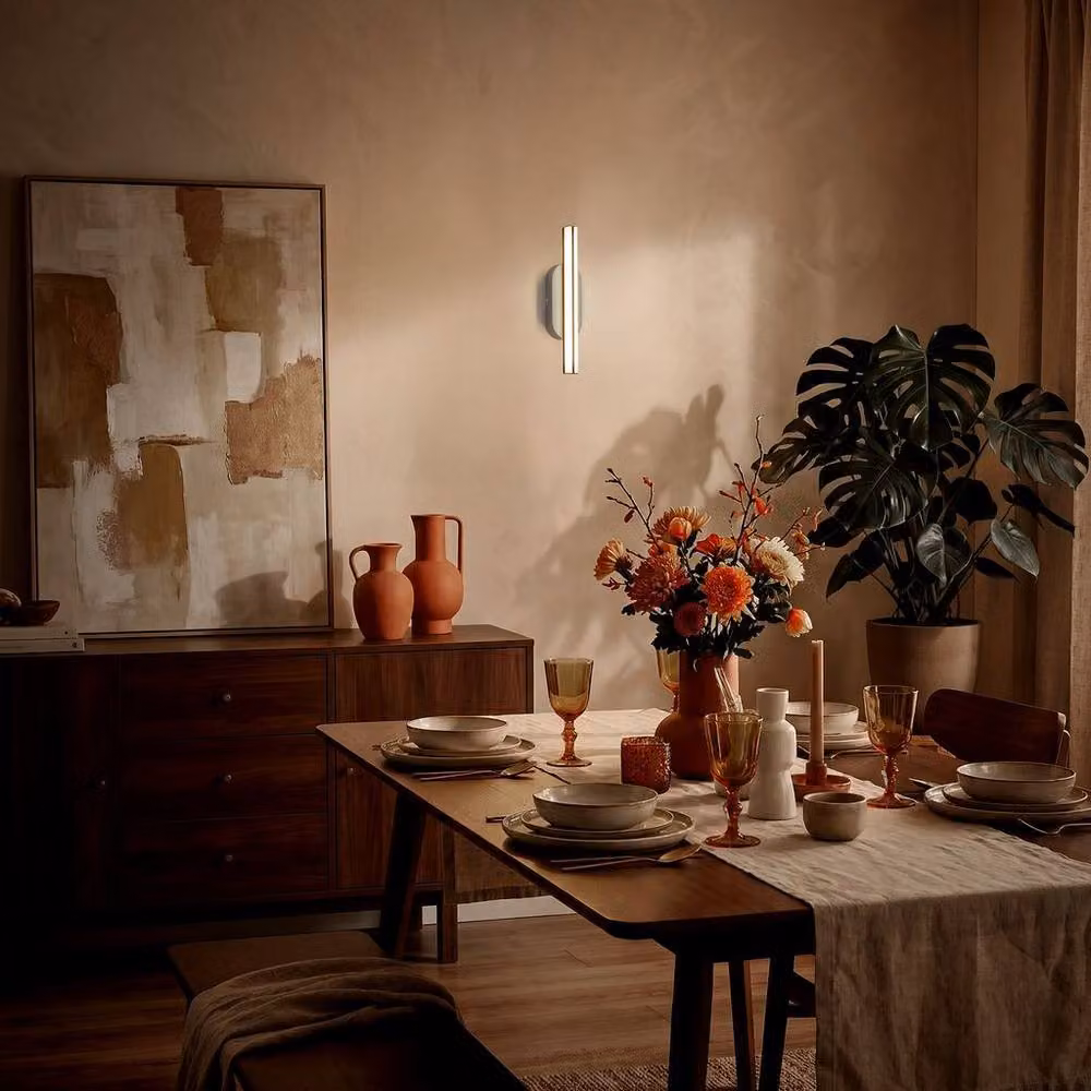 Briloner Modern LED Wall Light in Brown and Grey, 7W, 600lm, 3000K Warm White – 3