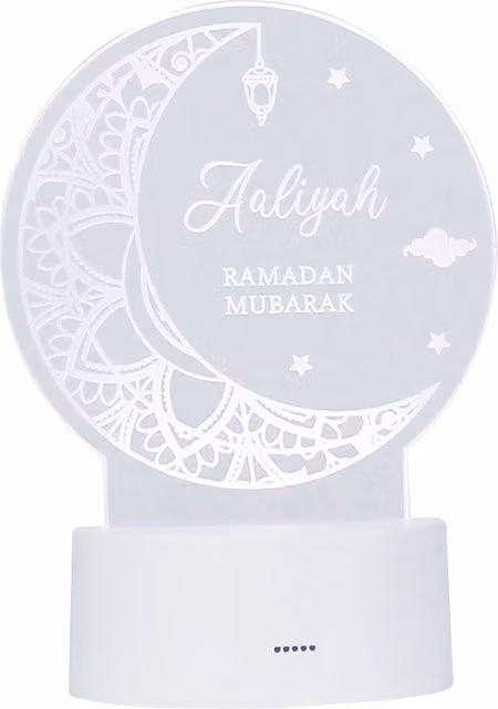 Personalised Memento Company Personalised Eid and Ramadan LED Light in Off-White – 1