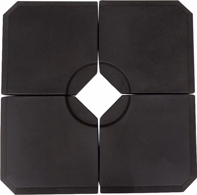 Outsunny Black HD Polyethylene Sand or Water Fillable Parasol Base – 1