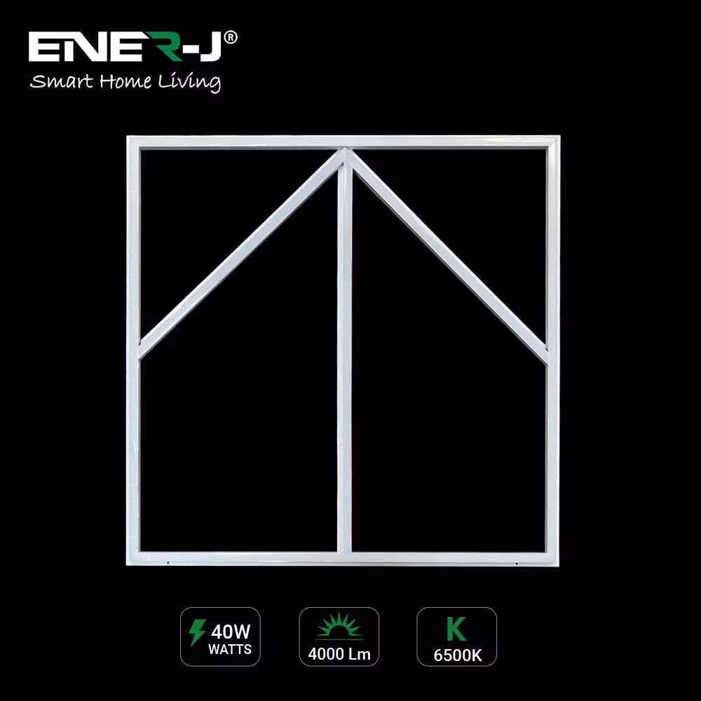 ENER-J 40W Recessed LED Panel Light in White with Blue Design, 6500K Cool White, W/D/H: 60 x 60 x 1 cm – 2