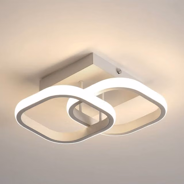 Pheashine Modern White Square LED Ceiling Light, 22W, W/D/H: 23 x 23 x 23 cm – 1