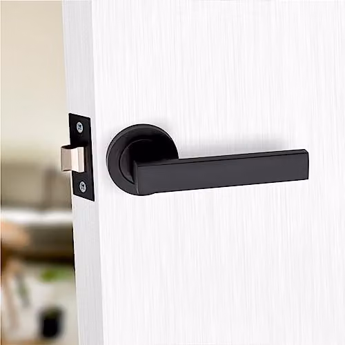 Golden Grace Delta Bathroom Handles Set in Matt Black Finish – 3