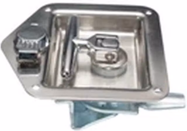EONLION 2-Piece Stainless Steel Folding T-Handle Lock Latch in Silver