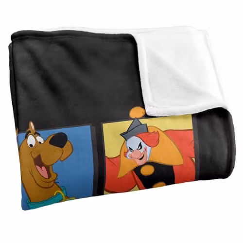 LOGOVISION Scooby Doo Character Squares Silky Touch Super Soft Fleece Throw Blanket, Multicolour – 2