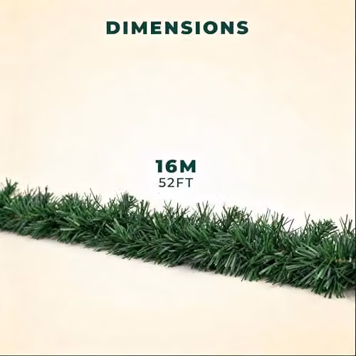 Shatchi 2-Pack Alaskan Green Artificial Christmas Garland, 16m Total Length – 3