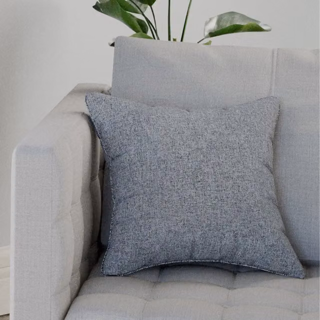 Terrys Plain Grey Square Filled Cushion W/D/H: 43 x 43 x 43 cm