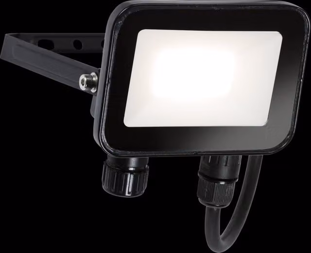 Netlighting 10W LED Floodlight in Black, IP65 Waterproof Aluminium Wall Light with Cool White Light – 3