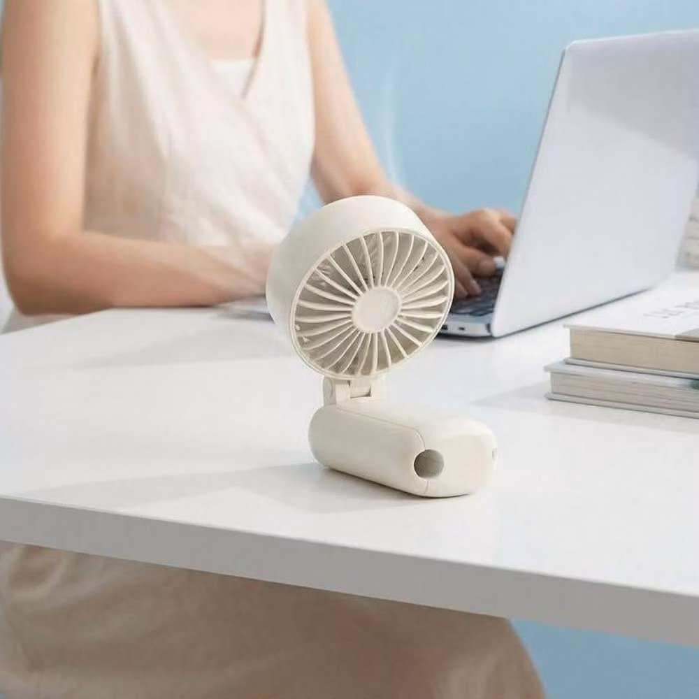 Quipulse Rechargeable Mini Multifunctional Umbrella Clip Fan in Black – 4