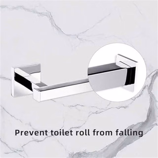 Havendro Wall Mounted Aluminium Toilet Roll Holder in Silver