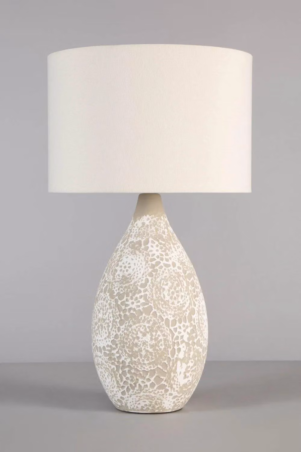 BHS Lighting Inar Ceramic Table Lamp in Natural and Beige – 2