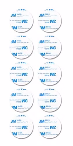 St Helens Double-Sided Round Adhesive Foam Mounting Dots in Grey and White, Pack of 10, Diameter: 3 cm