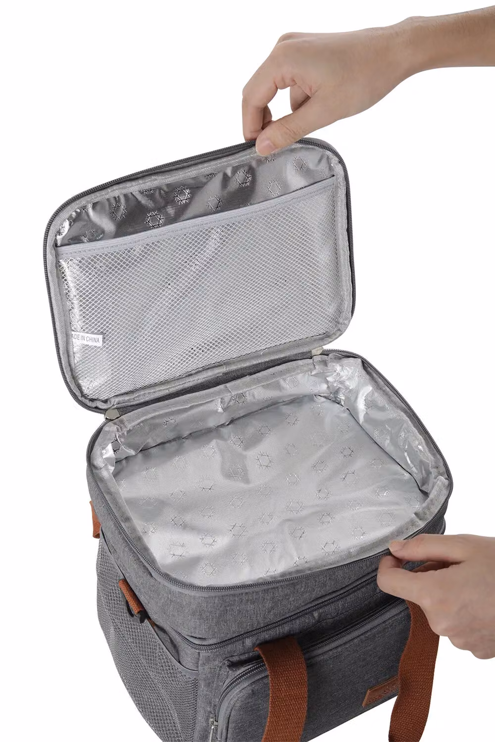 Living and Home 2-Layer Insulated and Leakproof Lunch Tote Bag with Adjustable Shoulder Strap in Grey – 4