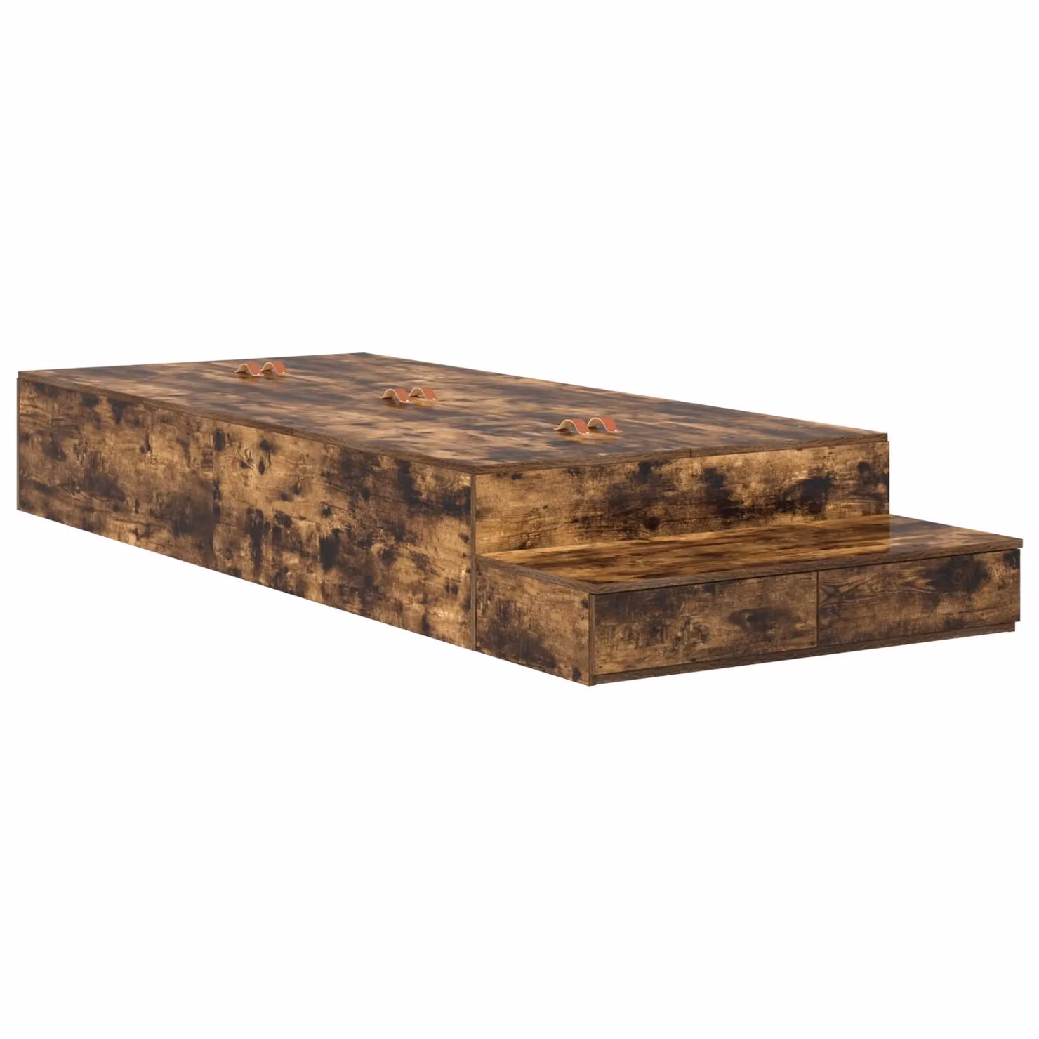 Berkfield Home Smoked Oak Storage Bed Frame with Drawers, Brown, W/D/H: 200 x 90 x 31.5 cm – 2