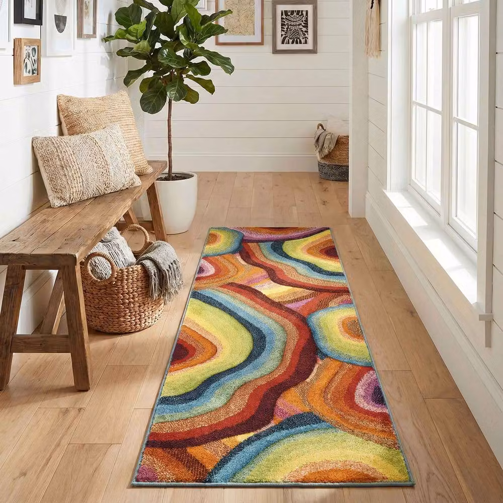 Desire Rugs Rainbow Modern Multicolour Carved Living Room Rug, W: 160 cm, D: 230 cm – 4