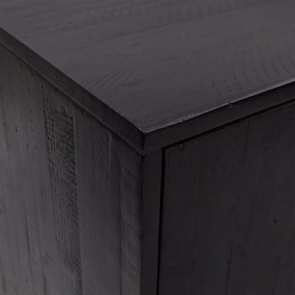 Berkfield Home Black Solid Pinewood Sideboard W/D/H: 75 x 35 x 70 cm – 5