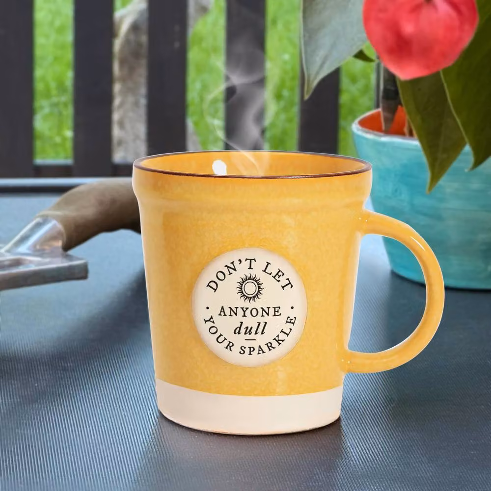 History & Heraldry Personalised Ceramic Plant Pot Style Mug in Yellow and Multicolour – 2