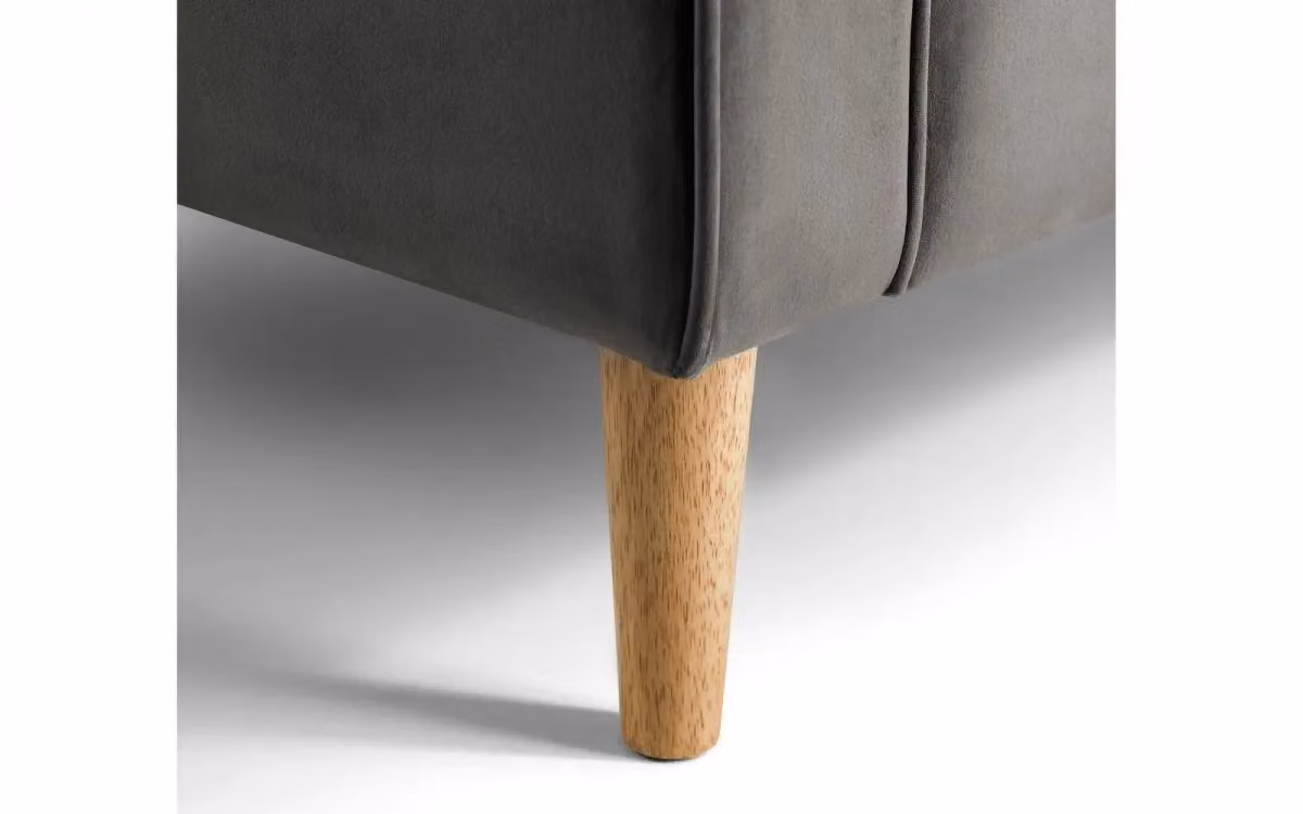 Ashfield Grey Velvet 3 Seater Modern Upholstered Sofa – 2