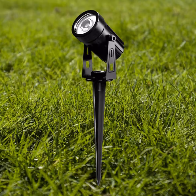 Lighting Legends SuperLuxe 2 in 1 Solar LED Garden Spotlights in Black with Warm White Light
