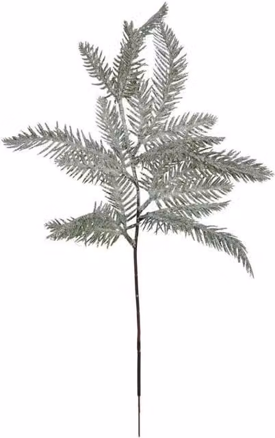KDMD Frosty Pine Spray Pick 4 Pack in Light Green