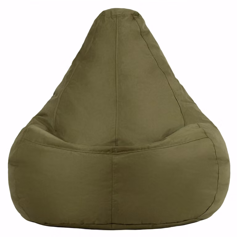 icon Recliner Indoor Outdoor Bean Bag Chair Pack of 2 in Navy Blue and Khaki