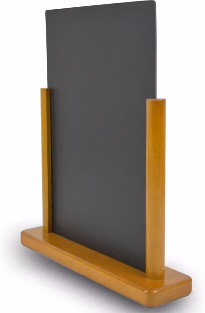 Deflecto Yellow Double Sided Tabletop Wood Chalkboard