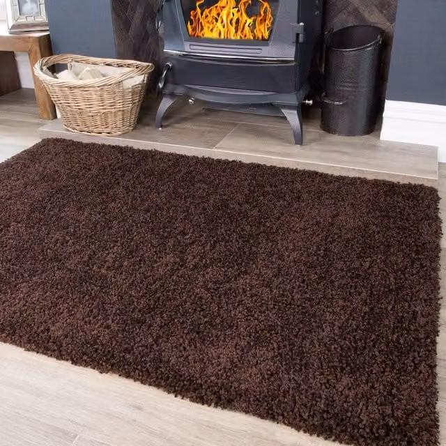 Kukoon Brown Soft Value Shaggy Living Area Rug, W: 180 cm, D: 270 cm – 1