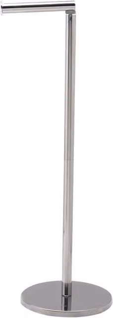 FLAVORA Silver 2-in-1 Freestanding Toilet Paper Holder with Spare Roll Holder, Stainless Steel, Width: 180 cm, Height: 180 cm
