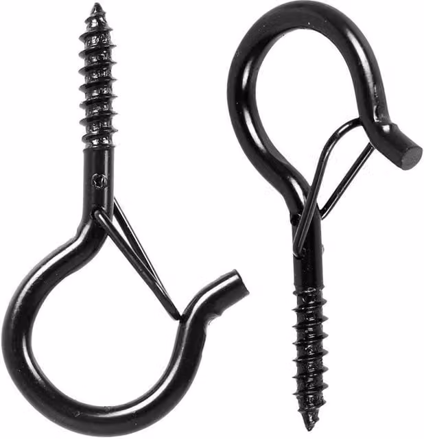 SPETLEK 50-Piece Black Stainless Steel Screw-in Eye Hooks