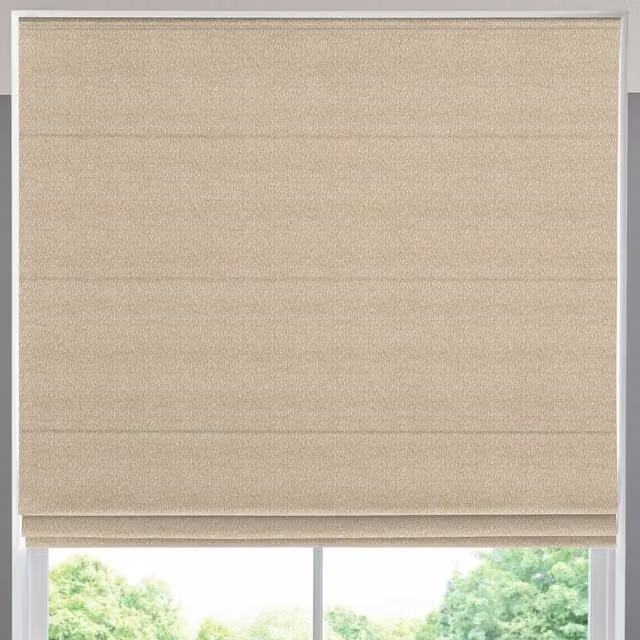 Arkona Simply Collection Made to Measure Blackout Roman Blind in Oyster Beige Polyester